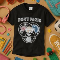 Venn Diagram DonT Panic Life The Universe And Everything 42 Kids T-Shirt