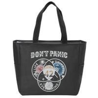 Venn Diagram DonT Panic Life The Universe And Everything 42 Zip Tote Bag