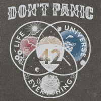 Venn Diagram DonT Panic Life The Universe And Everything 42 Cotton Canvas Backpack