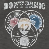 Venn Diagram DonT Panic Life The Universe And Everything 42 Vector Backpack