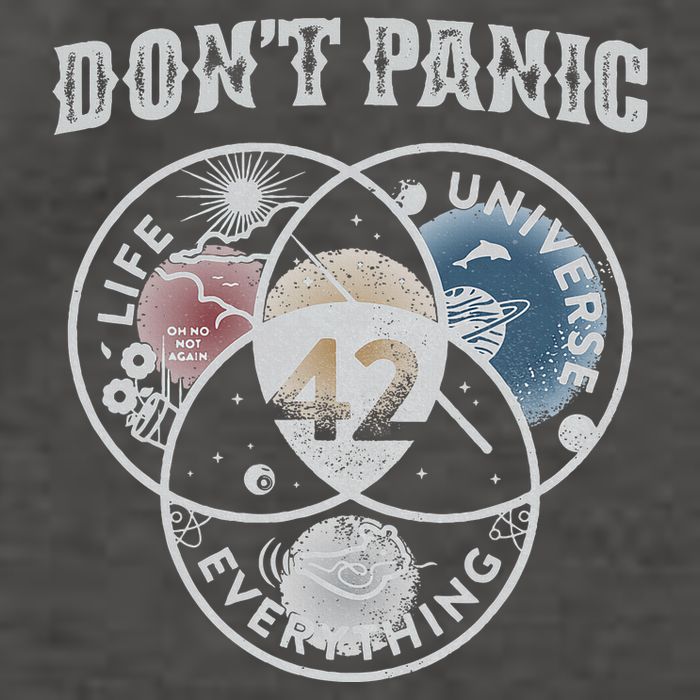 Venn Diagram DonT Panic Life The Universe And Everything 42 Vector Backpack