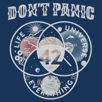 Venn Diagram DonT Panic Life The Universe And Everything 42 Infant Baby Jersey Bodysuit