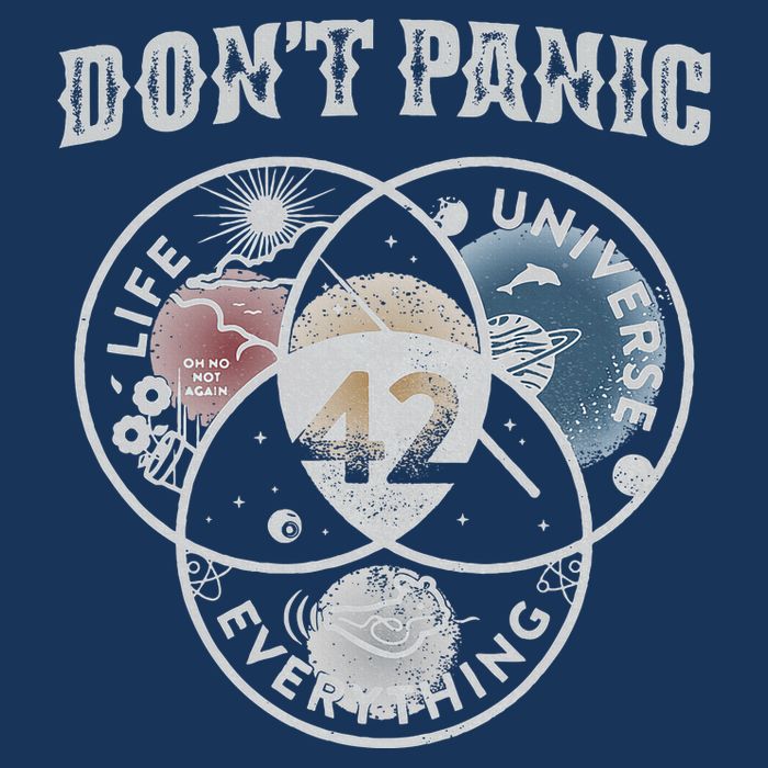 Venn Diagram DonT Panic Life The Universe And Everything 42 Infant Baby Jersey Bodysuit