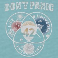 Venn Diagram DonT Panic Life The Universe And Everything 42 Sueded Cloud Jersey T-Shirt
