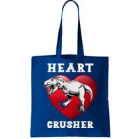 Valentines Day Dinosaur T Rex Crusher Heart Gift Tote Bag