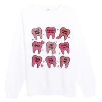 Valentine Dentist Dental Hygienist Premium Crewneck Sweatshirt