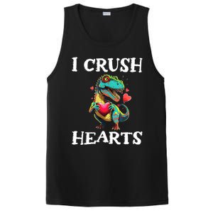 Valentines Day Dinosaur I Crush Hearts PosiCharge Competitor Tank