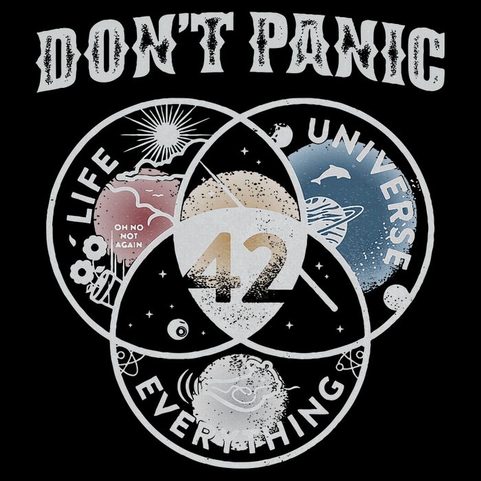 Venn Diagram DonT Panic Life The Universe And Everything 42 Legacy Cool Fit Booney Bucket Hat