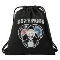 Venn Diagram DonT Panic Life The Universe And Everything 42 Drawstring Bag