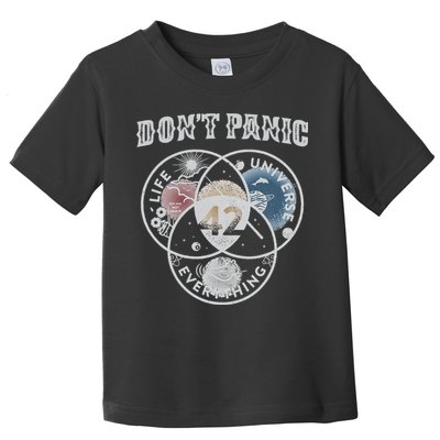 Venn Diagram DonT Panic Life The Universe And Everything 42 Toddler T-Shirt