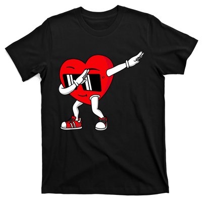 Valentines Day Dabbing Heart Funny Boy Girl T-Shirt