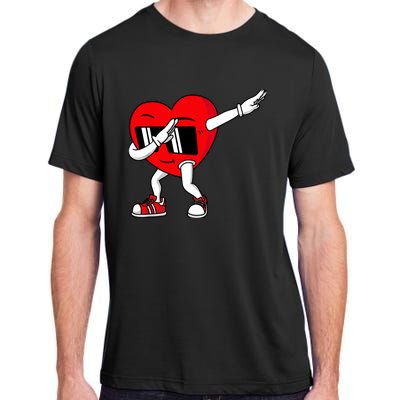 Valentines Day Dabbing Heart Funny Boy Girl Adult ChromaSoft Performance T-Shirt