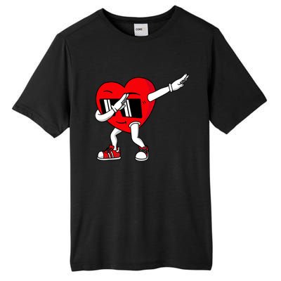 Valentines Day Dabbing Heart Funny Boy Girl Tall Fusion ChromaSoft Performance T-Shirt