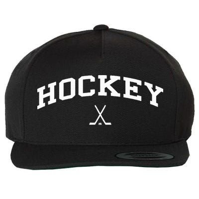 Vintage Distressed Design That Says Hockey Wool Snapback Cap