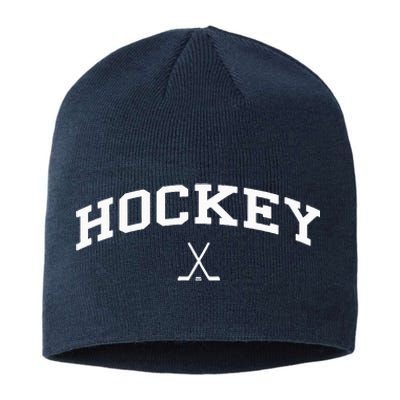 Vintage Distressed Design That Says Hockey Sustainable Beanie