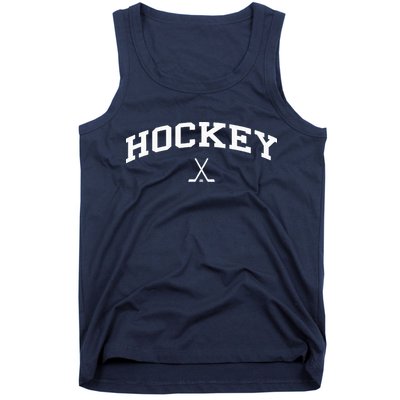 Vintage Distressed Design That Says Hockey Tank Top
