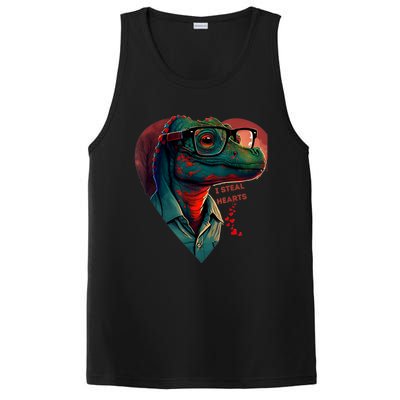 Valentines Day Dinosaur I Steal Hearts PosiCharge Competitor Tank