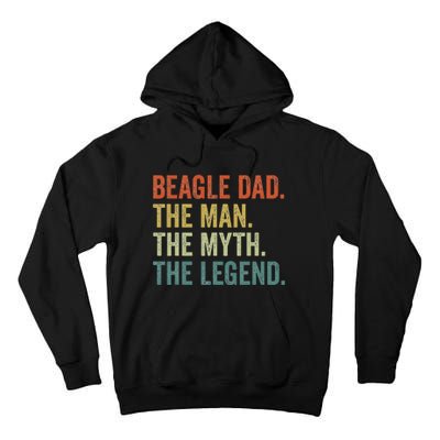 Vintage Dog Dad Man Myth Legend Beagle Dad Day Tall Hoodie