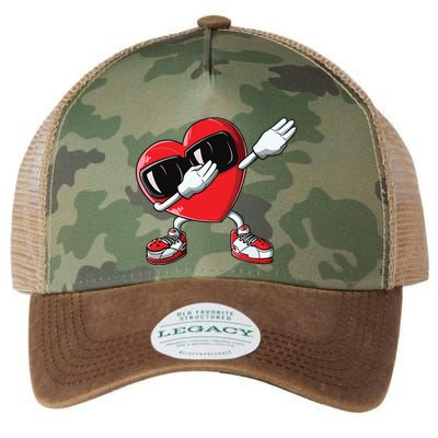 Valentines Day Dabbing Heart Love Dab Dance Funny Legacy Tie Dye Trucker Hat