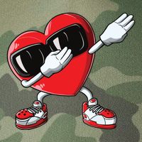 Valentines Day Dabbing Heart Love Dab Dance Funny Legacy Tie Dye Trucker Hat