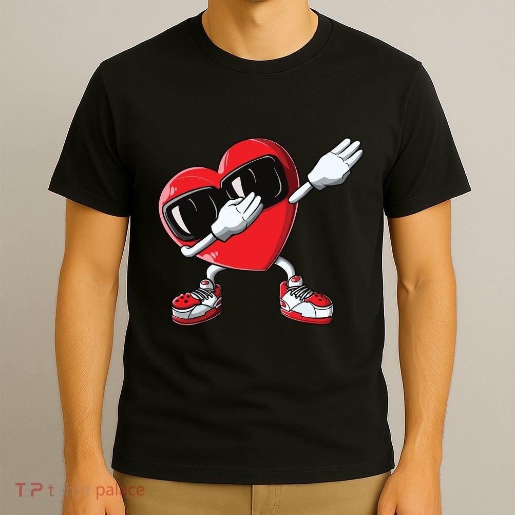 Valentines Day Dabbing Heart Love Dab Dance Funny T-Shirt