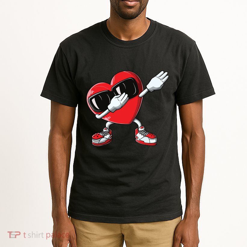 Valentines Day Dabbing Heart Love Dab Dance Funny Tall T-Shirt