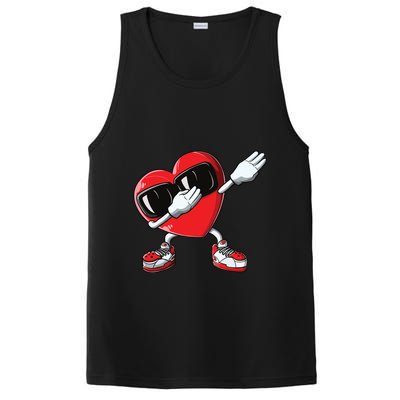 Valentines Day Dabbing Heart Love Dab Dance Funny PosiCharge Competitor Tank