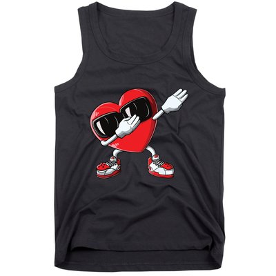 Valentines Day Dabbing Heart Love Dab Dance Funny Tank Top