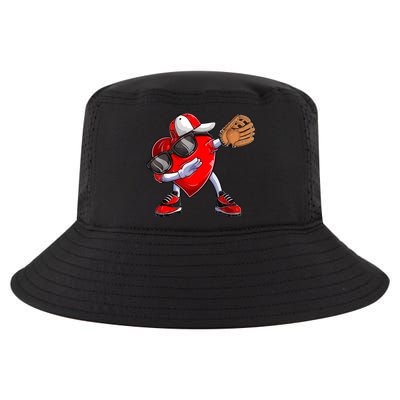 Valentines Day Dabbing Heart Shirt Boys Baseball Catcher Cool Comfort Performance Bucket Hat