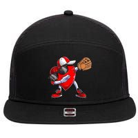 Valentines Day Dabbing Heart Shirt Boys Baseball Catcher 7 Panel Mesh Trucker Snapback Hat