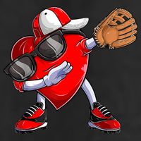Valentines Day Dabbing Heart Shirt Boys Baseball Catcher 7 Panel Mesh Trucker Snapback Hat