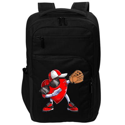 Valentines Day Dabbing Heart Shirt Boys Baseball Catcher Impact Tech Backpack