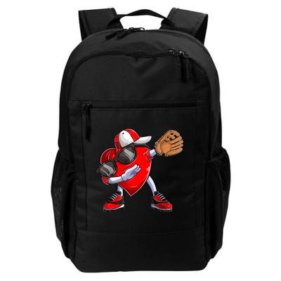 Valentines Day Dabbing Heart Shirt Boys Baseball Catcher Backpack