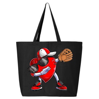 Valentines Day Dabbing Heart Shirt Boys Baseball Catcher 25L Jumbo Tote