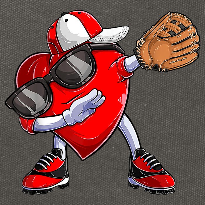 Valentines Day Dabbing Heart Shirt Boys Baseball Catcher Cotton Canvas Backpack