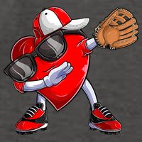 Valentines Day Dabbing Heart Shirt Boys Baseball Catcher Vector Backpack