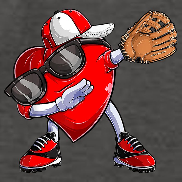 Valentines Day Dabbing Heart Shirt Boys Baseball Catcher Vector Backpack