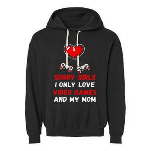 Valentines Day Design For Video Games Garment-Dyed Fleece Hoodie