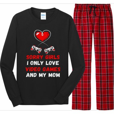 Valentines Day Design For Video Games Long Sleeve Pajama Set