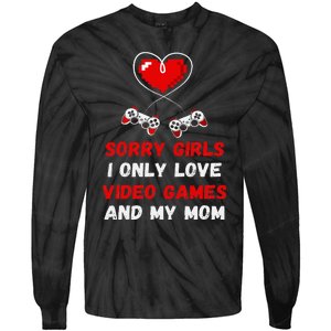 Valentines Day Design For Video Games Tie-Dye Long Sleeve Shirt