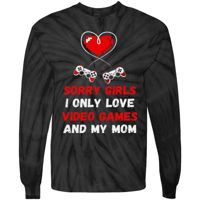 Valentines Day Design For Video Games Tie-Dye Long Sleeve Shirt