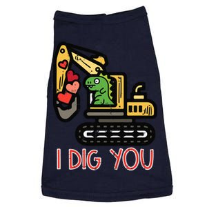 Valentines Day Excavator Dino I Dig You Doggie Tank