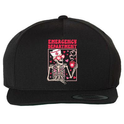 Valentines Day Emergency Department Er Ed Nurse Tech Nursing Wool Snapback Cap