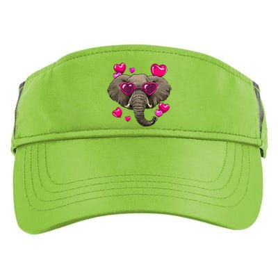 Valentines Day Elephant Heart Love Couples Elephant Lover Cool Gift Adult Drive Performance Visor