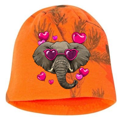 Valentines Day Elephant Heart Love Couples Elephant Lover Cool Gift Kati - Camo Knit Beanie