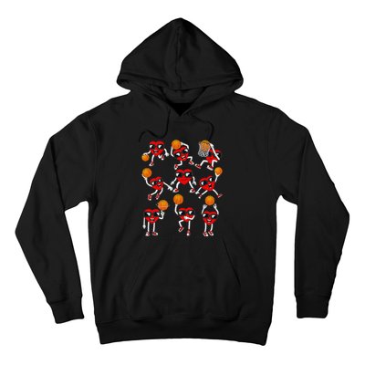 Valentines Day funny Basketball Heart Dunking Hoodie