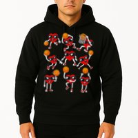Valentines Day funny Basketball Heart Dunking Hoodie