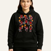 Valentines Day funny Basketball Heart Dunking Hoodie