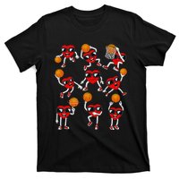 Valentines Day funny Basketball Heart Dunking T-Shirt