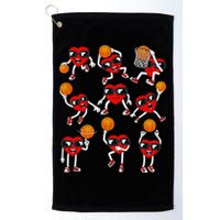Valentines Day funny Basketball Heart Dunking Golf Towel